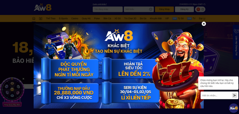 Chương trình khuyến mãi tại AW8 luôn là chuyên mục hot
