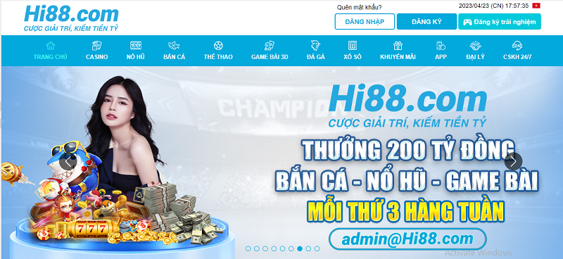 Thiết kế giao diện Hi88 thân thiện, màu sắc nhẹ nhàng