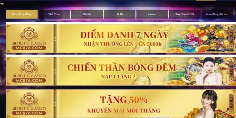 Sân chơi cung cấp nhiều ưu đãi lớn dành cho thành viên